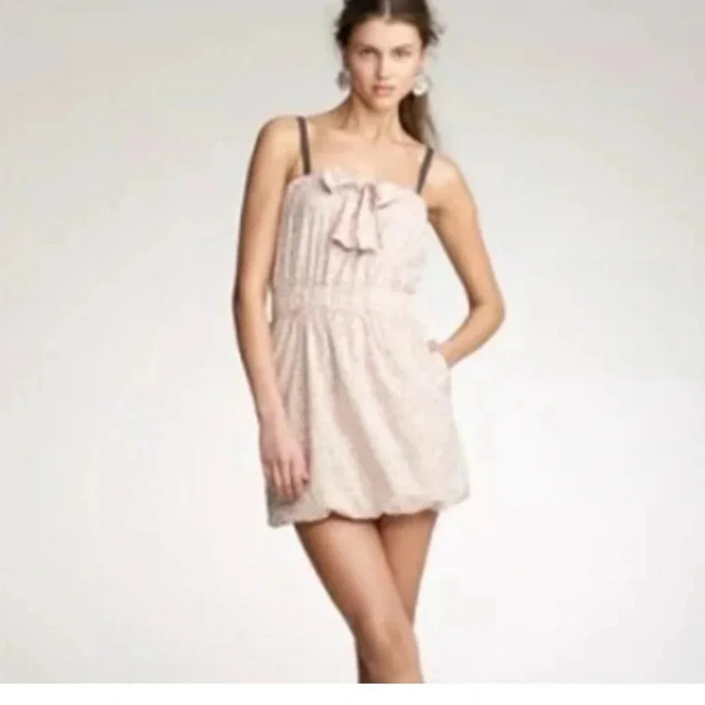 J.CREW Dizzy Floral Frankie Mini Dress Pink Gray with Adjustable Straps Sz XS